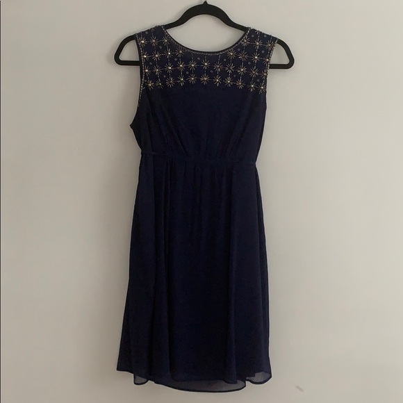 Navy Beaded Dress - Picture 2 of 7